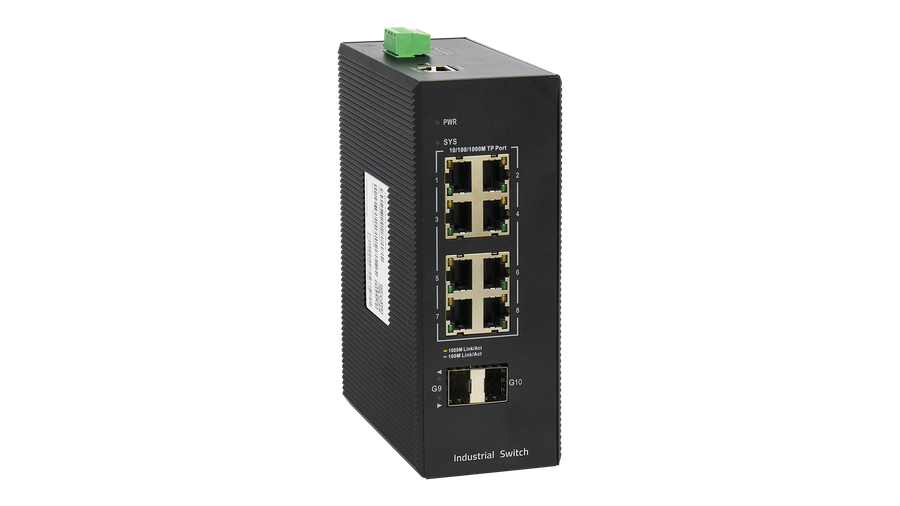 BDCOM 8 Port Gigabit Industrial Switch With 2 SFP - Managed
