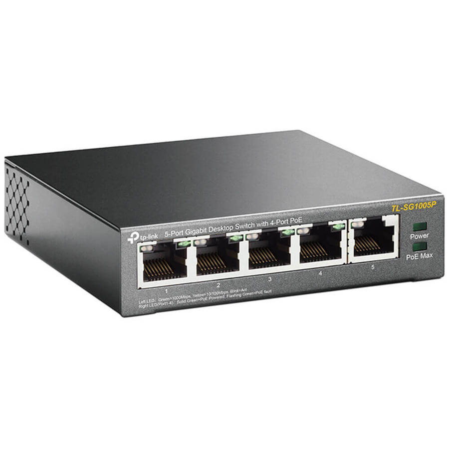 TP-Link 5-Port Gigabit Desktop Switch with 4-Port PoE+ | TL-SG1005P