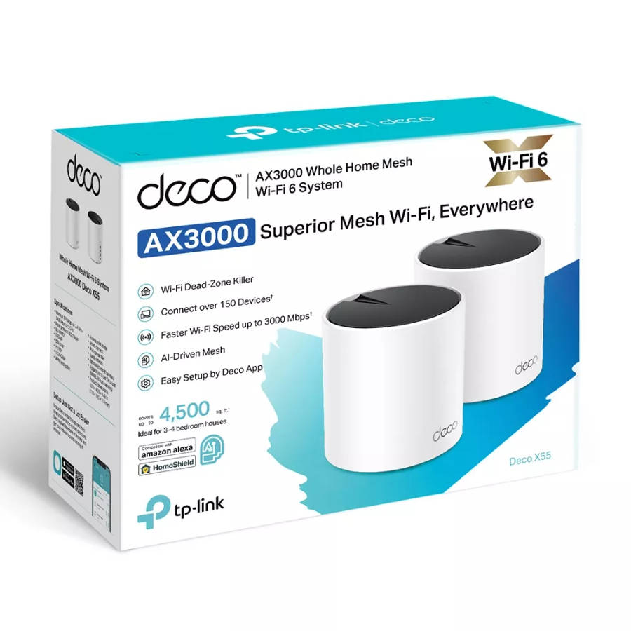 TP-Link Deco AX3000 Whole Home Mesh Wi-Fi 6 System (2 Pack)