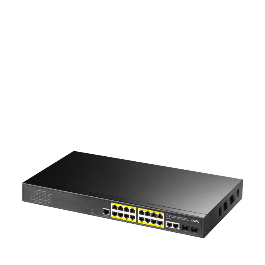 Cudy 16-port Layer 2 Managed Gigabit PoE Switch | GS2018PS2 - 200W