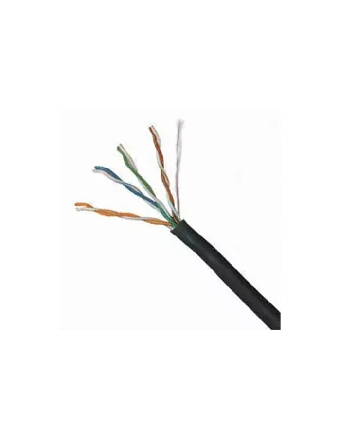 Acconet CAT5 UV Outdoor Ethernet Cable 100m Black Solid Copper SF/TP Pull Box | CAT5U-100-SC