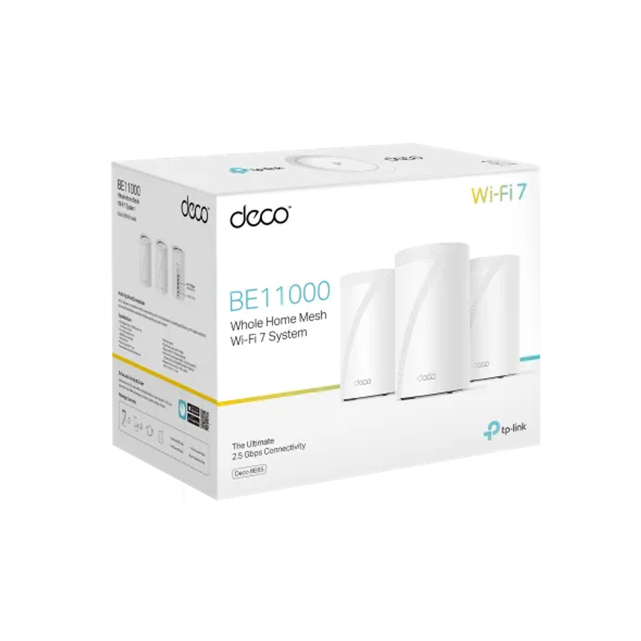 TP-Link Deco Wi-Fi 7 Mesh System (3-Pack) | TP-DECOBE65-3P