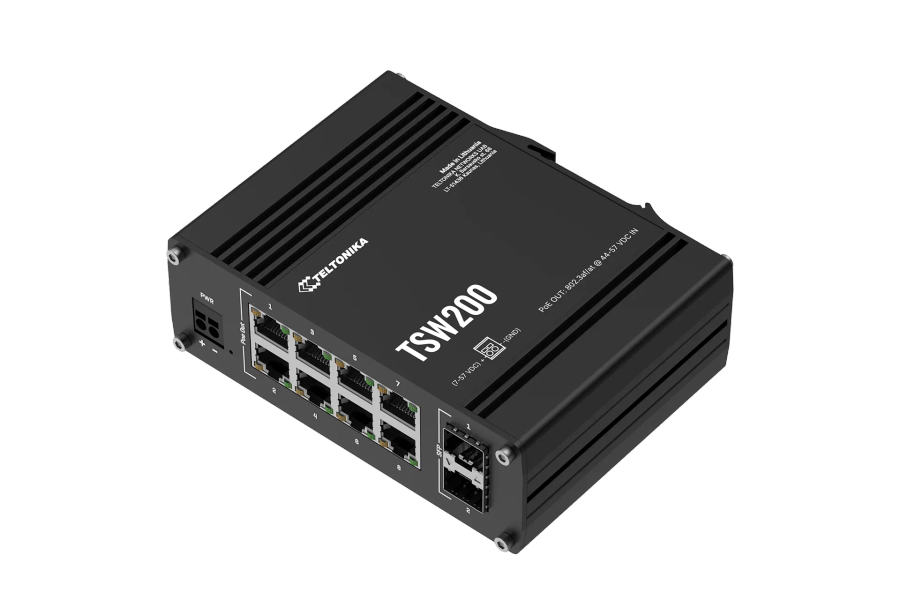 Teltonika 8-Port Gigabit PoE+ Ethernet Switch | TSW200