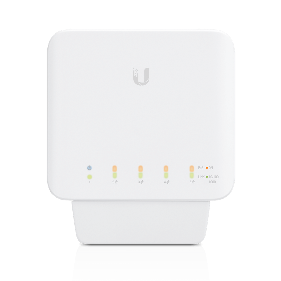 Ubiquiti UniFi Flex 5 Port Gigabit 1 PoE In 4 PoE Out Switch | USW-Flex
