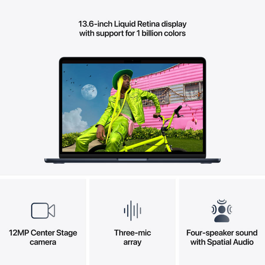 13-inch MacBook Air: Apple M5 chip with 10-core CPU and 10-core GPU, 24GB, 1TB SSD - Midnight,Mod...