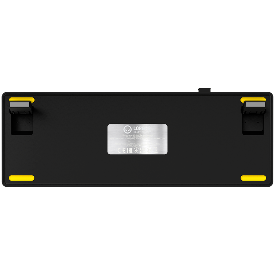 LORGAR KBP70MW, Wireless 65% Mechanical Gaming Keyboard Pro, Black/yellow, EN layout