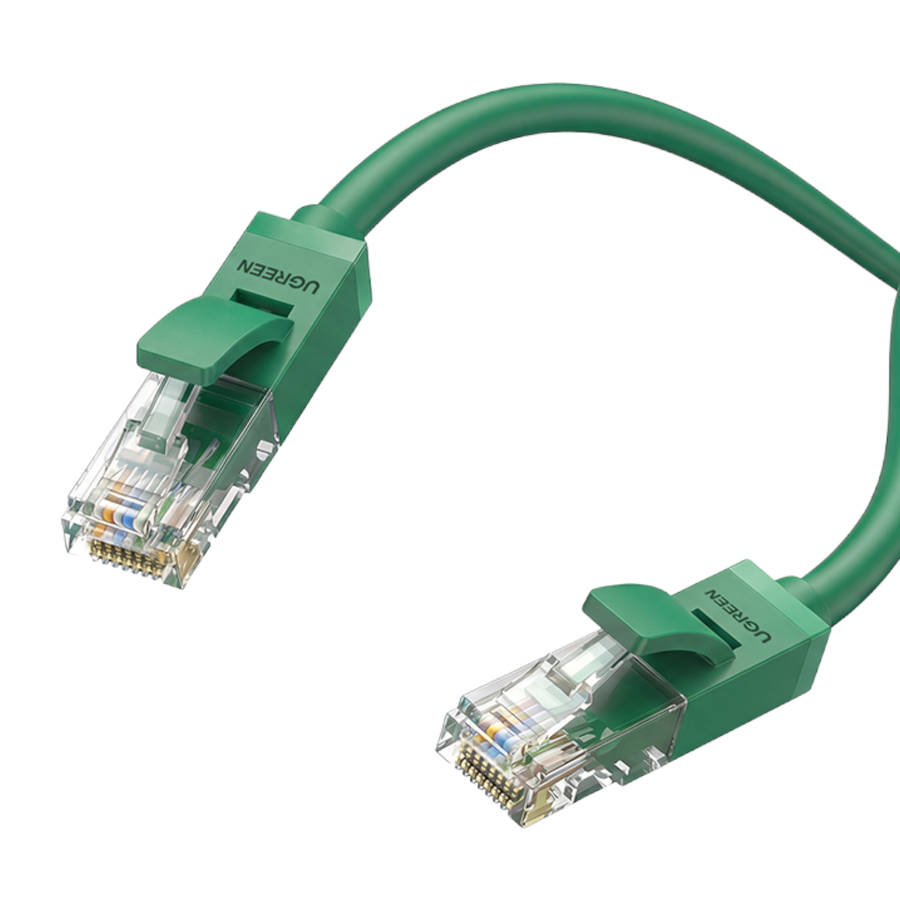 UGREEN RJ45 CAT6 0.5m LAN Network Cable - (1Gbps, 250MHz) - Green