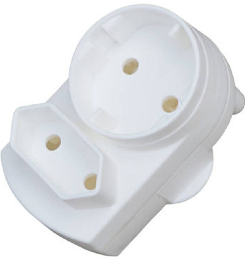 Noble 2 Pin Single European And Round Schuko Adaptor