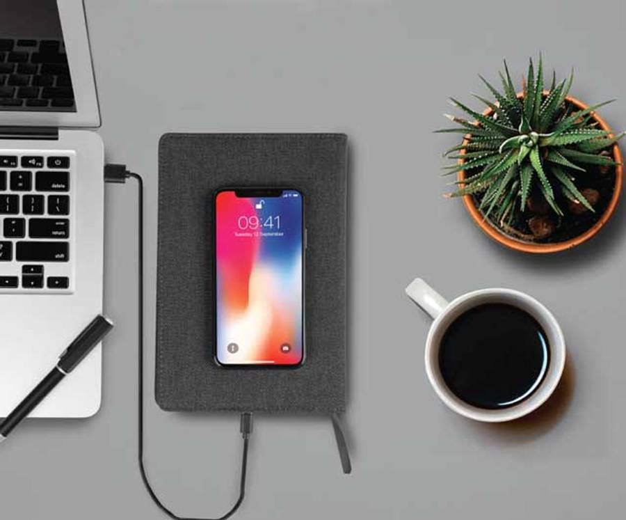 PESSAC - SANTHOME A5 Refillable Notebook With Wireless Charger