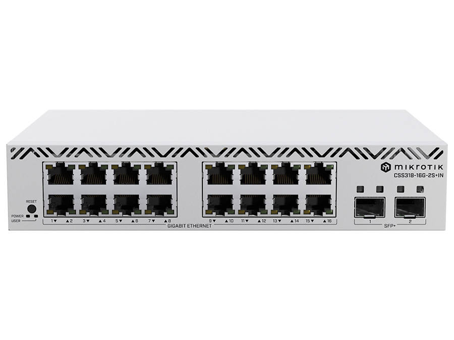 MikroTik SWoS Cloud Smart Switch 16 Port Gigabit 2 SFP+