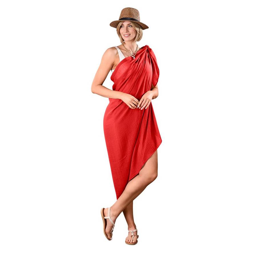 Hawaii Multi-Function Scarf &amp; Sarong - Red RED