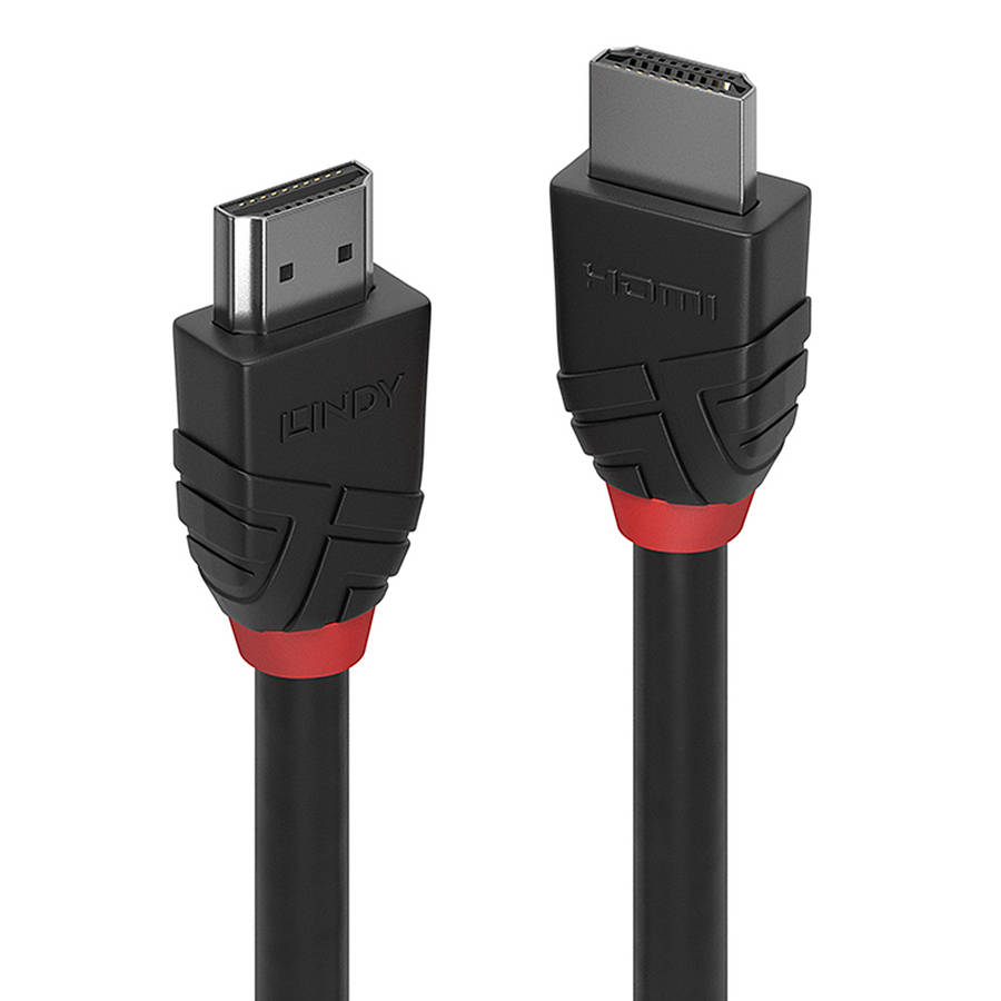 LINDY 1M HDMI 2.0 M-M CABLE-BLACK LINE (36471)