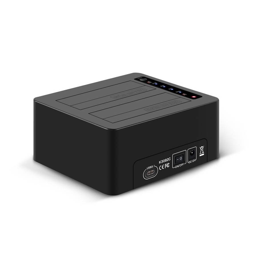 MAIWO 2 BAY SATA HDD USB3.0 CLONE TYPE-C ( K3082C)
