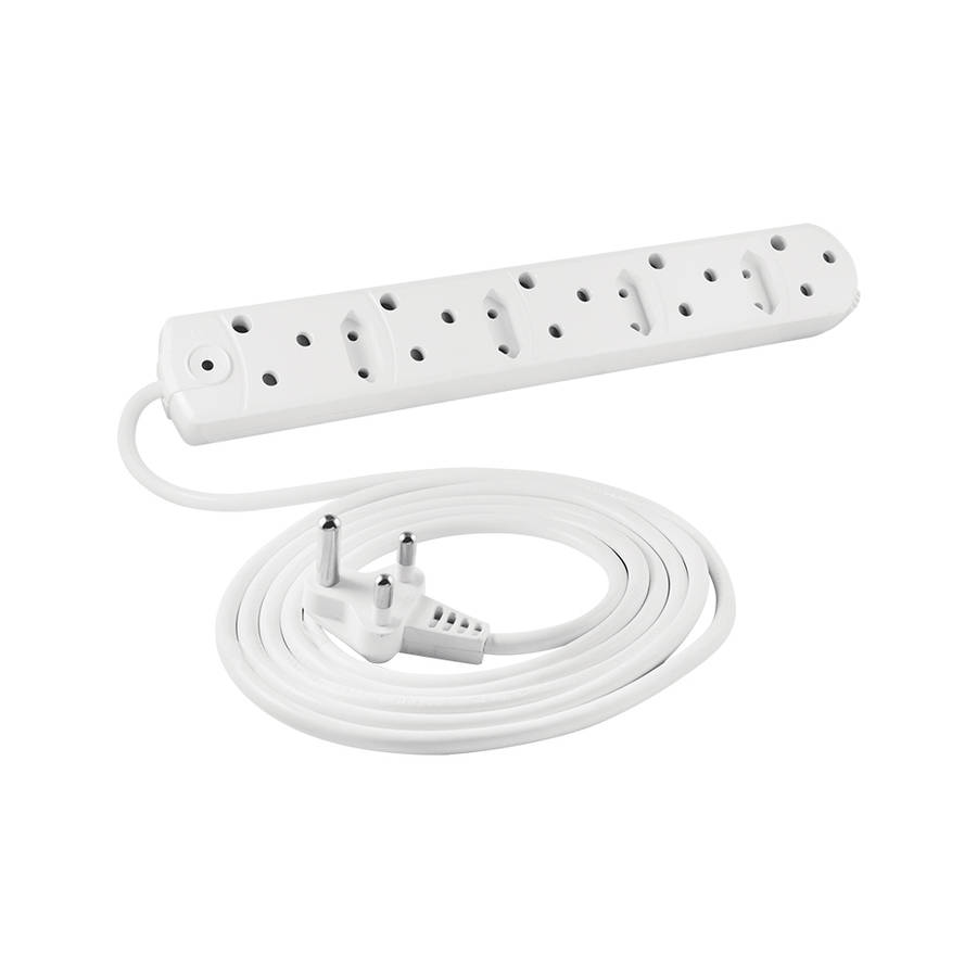 5 PORT MULTIPLUG WITH, X5 15A,X4 6A, 3M CORD