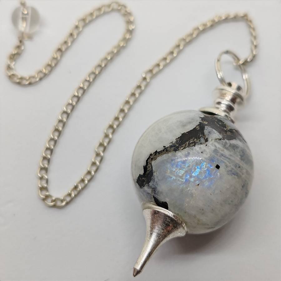 Rainbow Moonstone Pendulum