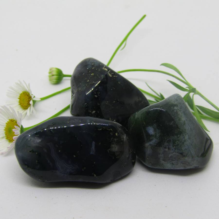 Moss Agate Tumbles