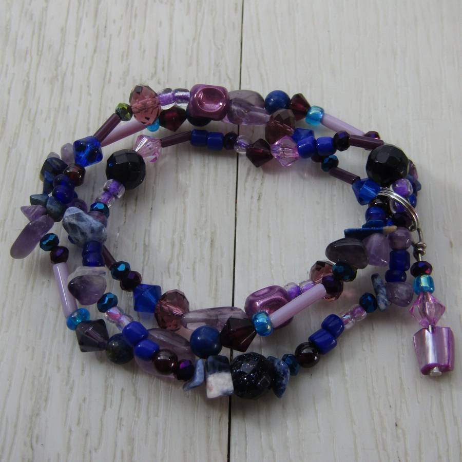 Multi Strand Gemstone Mix Bracelet