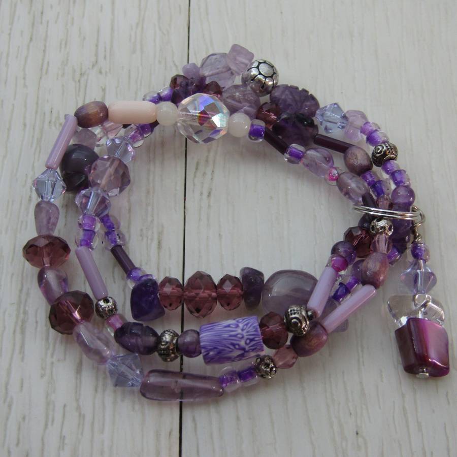Multi Strand Gemstone Mix Bracelet