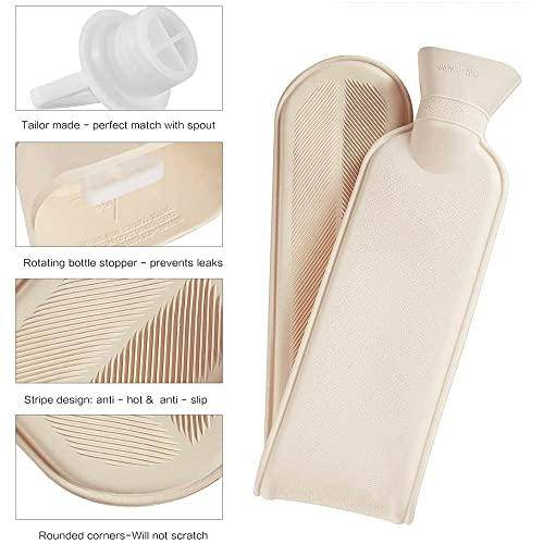 Long hot water bottle - Brown