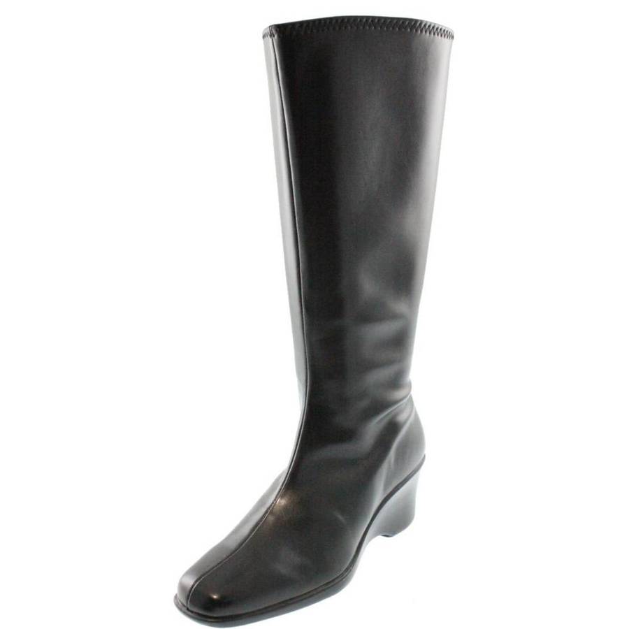 Karen Scott NEW Venice Black Wide Calf Wedge Boots Shoes RSA 4/USA 6
