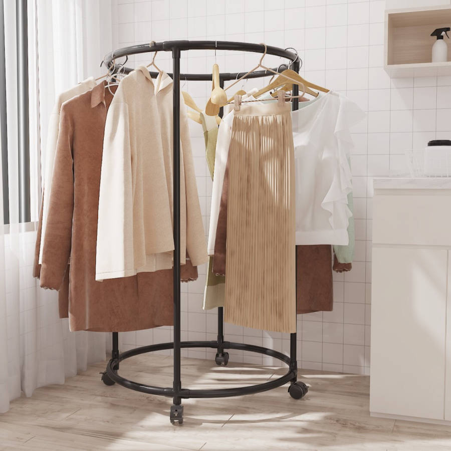 Circular Clothes Rack  The Space-Saving and Organizational Ally/ 360°