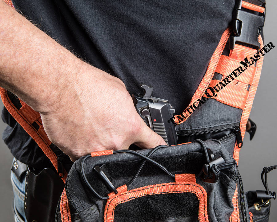Bushveldt First Responder Bag 2.0 Black with Orange Trim
