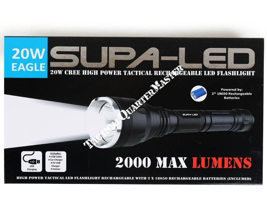 SUPA-LED Eagle 2000 Lumen Rechargeable LED Flashlight