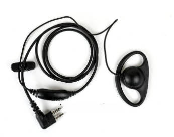 D Type Earpiece with Inline Mic: Motorola -CP Series