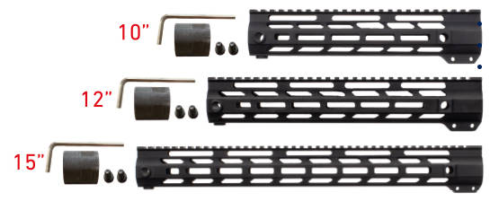 Key-201 15" Fore End Free Floating Hand Guard MLOK
