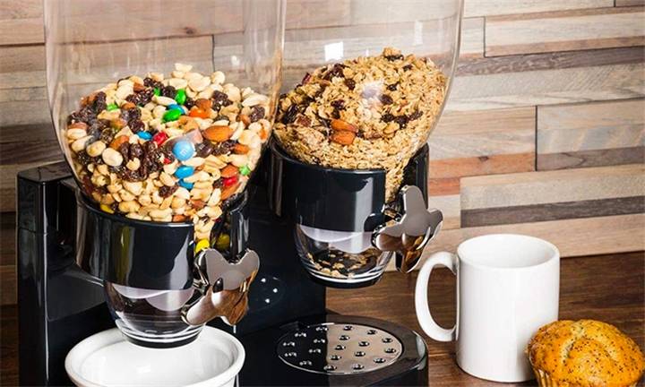 CEREAL DISPENSER TWO BOTTLES