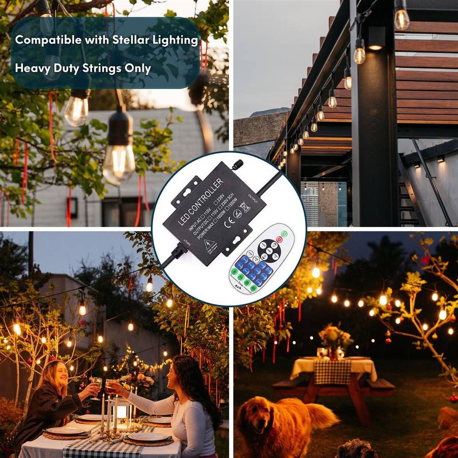 LED Dimmer Controller for Festoon String Lights (RF Remote)