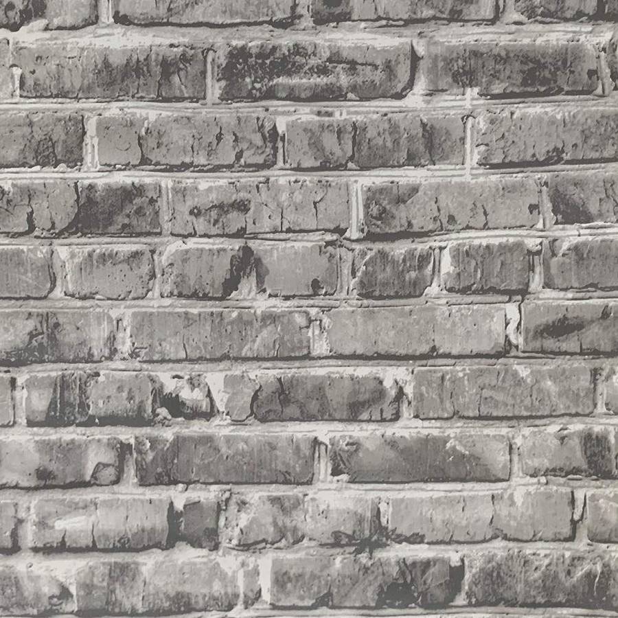 Stick On 3D PVC Wallpaper - 0.45mx5m (Grey Brick)