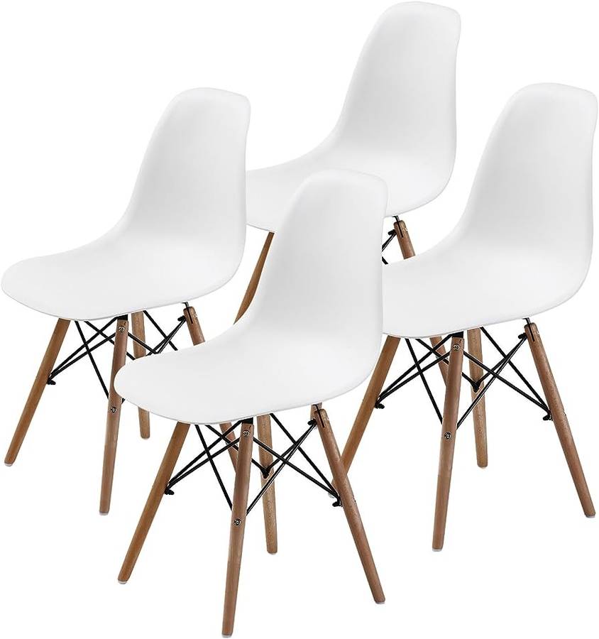 Replica Eames Side Chair - Set of 4 (WHITE)