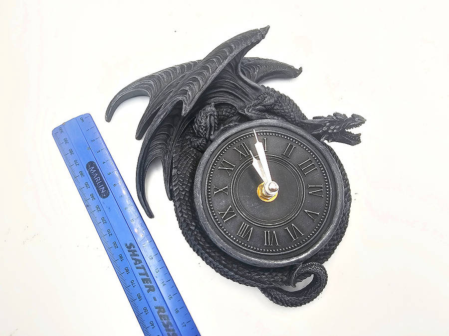 Time to Burn Black Dragon Clock (20.5cm)