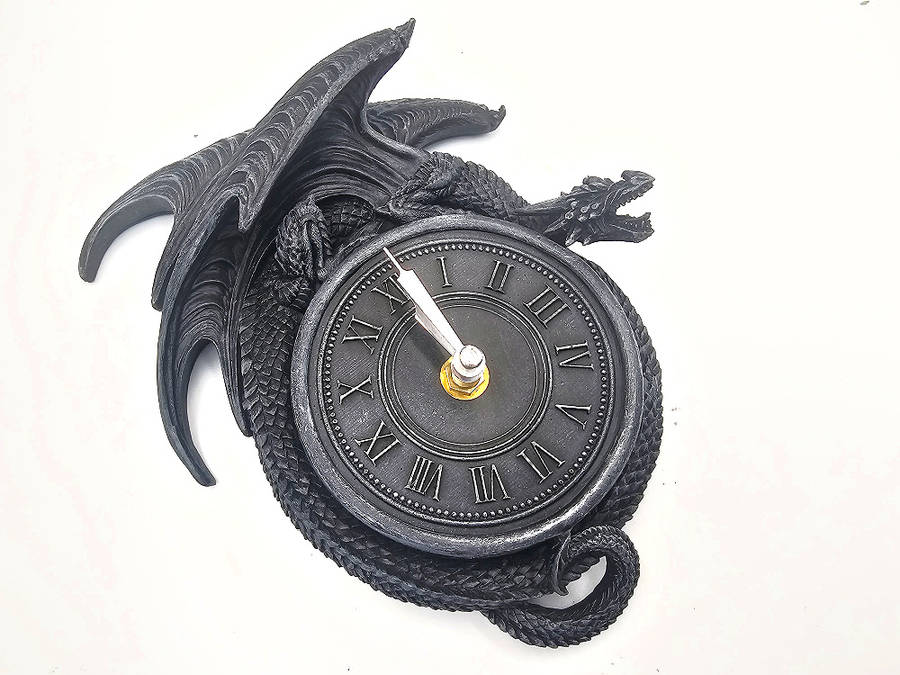 Time to Burn Black Dragon Clock (20.5cm)