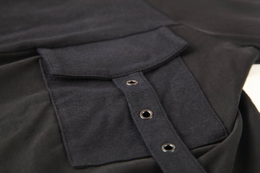Dark Fashion T-Shirt With Big Hood