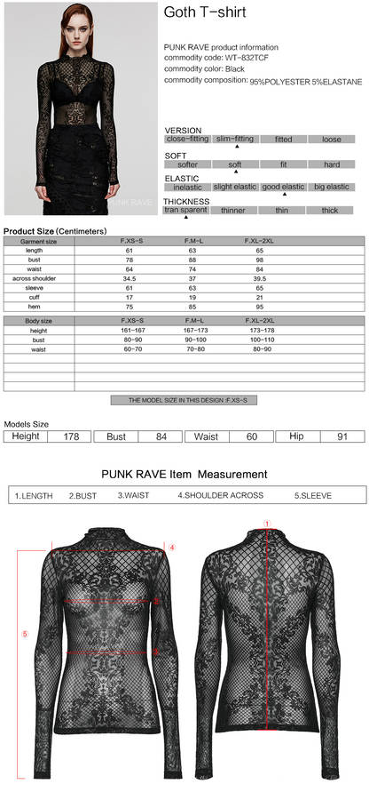 Elegant Pattern Mesh Shirt