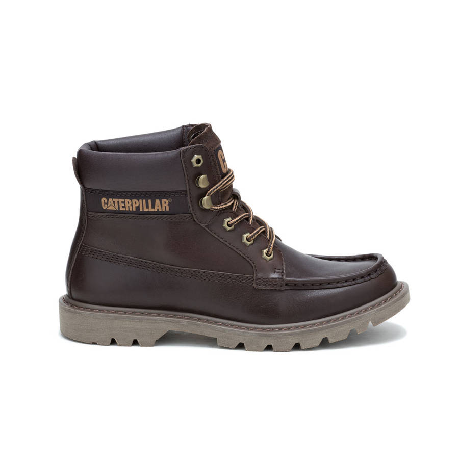 CAT Colorado Moc Toe- Dark Brown