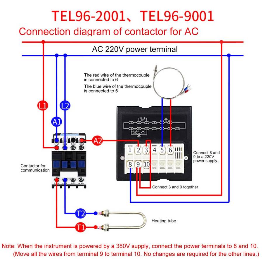 Oven Temperature Controller (Type K)  96x96mm with Probe