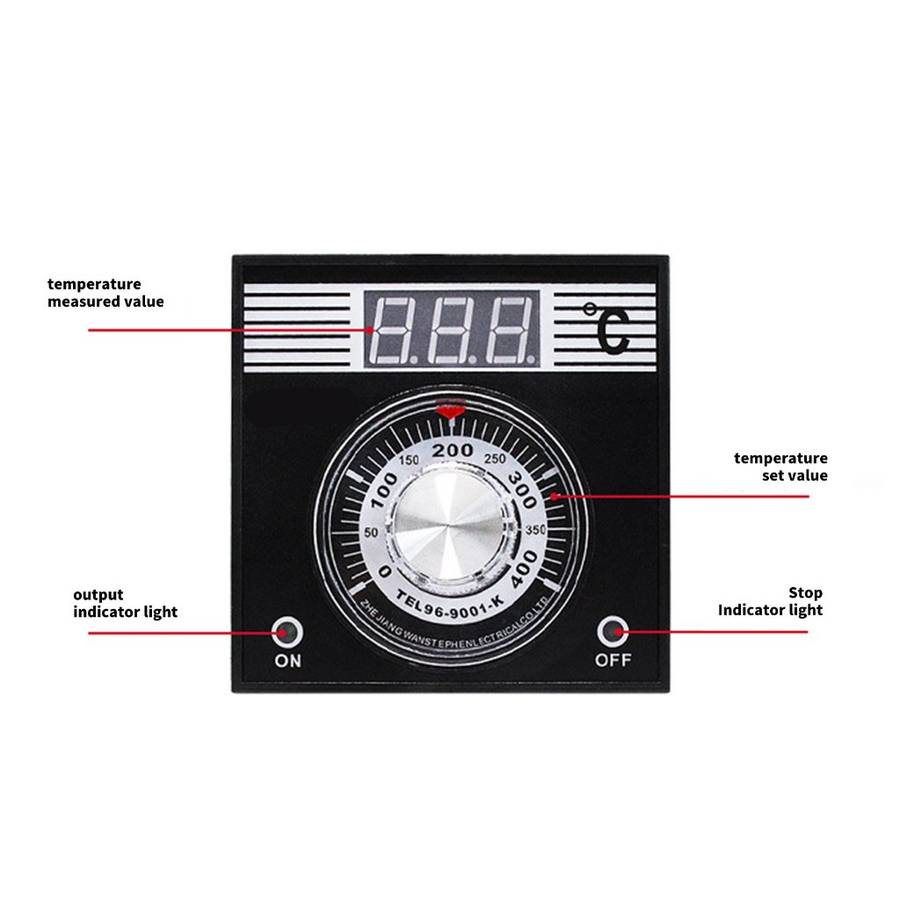 Oven Temperature Controller (Type K)  96x96mm with Probe
