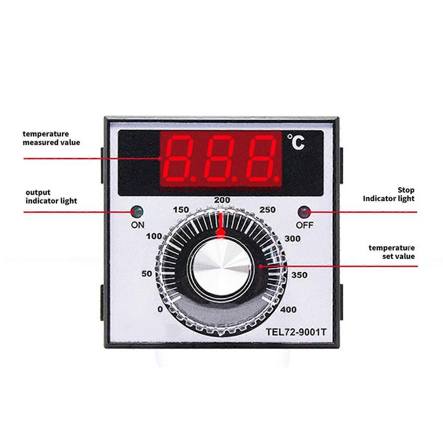 Oven Temperature Controller (Type K)  72x72mm with Probe