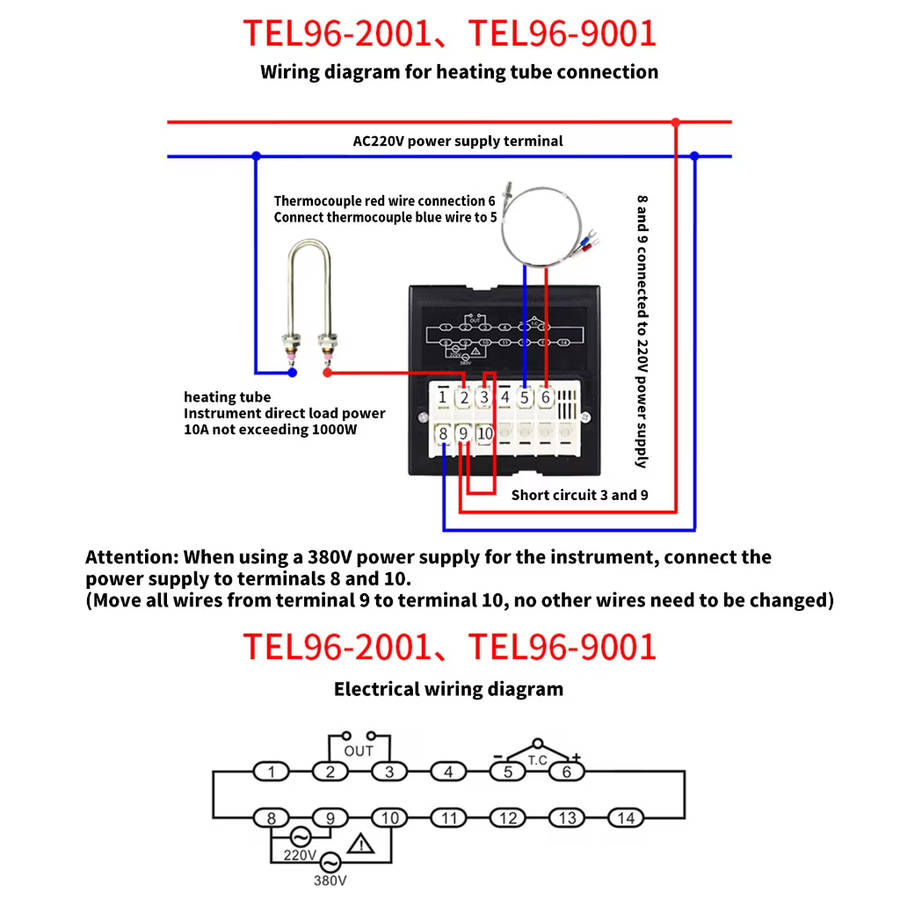 Oven Temperature Controller (Type K)  96x96mm with Probe