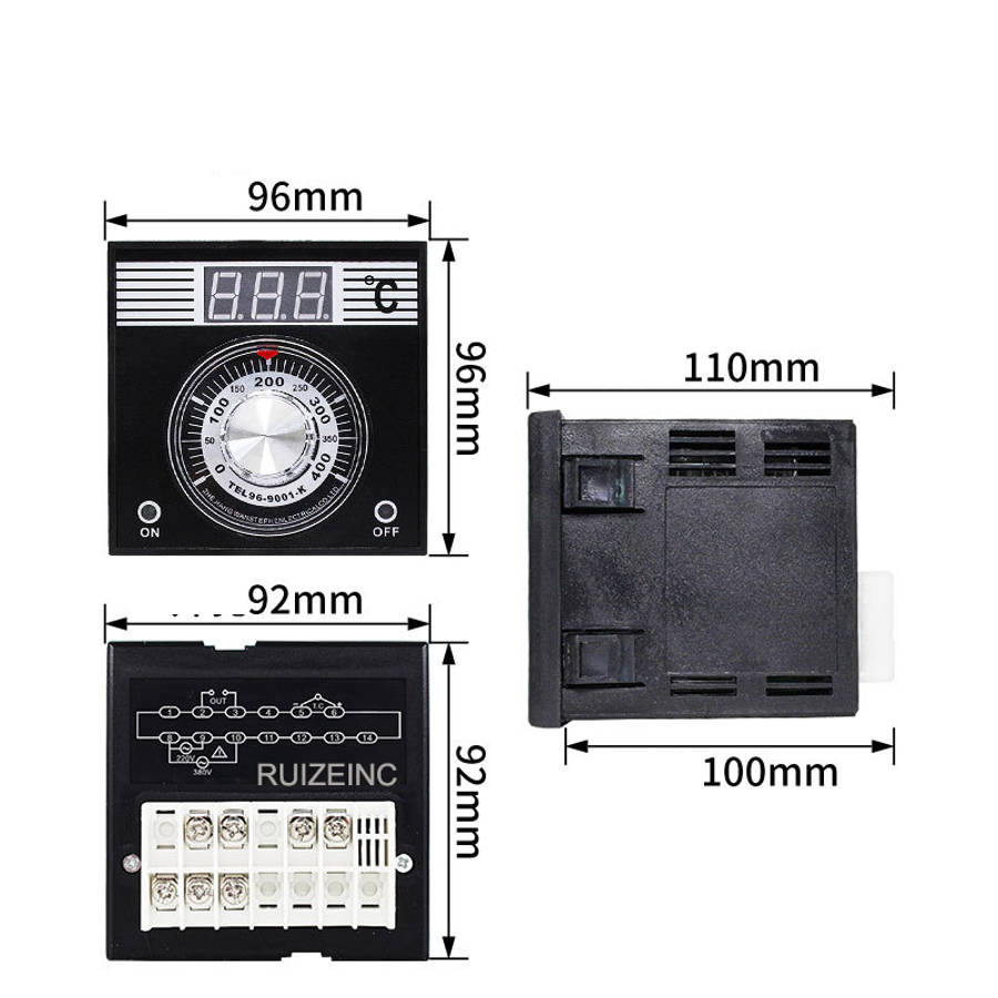 Oven Temperature Controller (Type K)  96x96mm with Probe