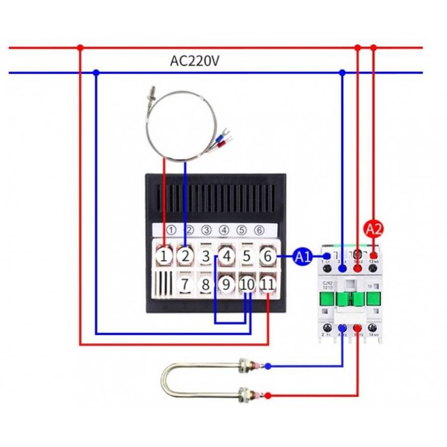 Oven Temperature Controller (Type K)  72x72mm with Probe