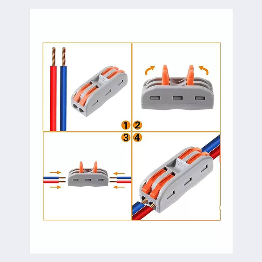PCT-222 Quick Connector Terminal 2 In 2 Out