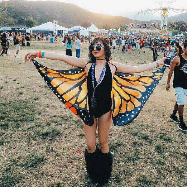 Honana WX-90 Butterfly Wing Bohemian Chiffon Beach Towel Women Shawl Skirt Bath