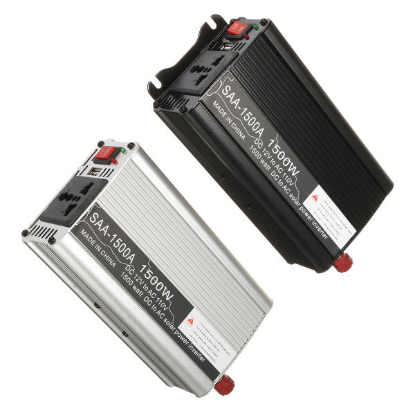 1500W Solar Power Inverter 12V To 110V AC Modified Sine Wave Converter
