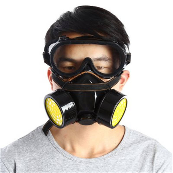 Double Filter Gas Protection Mask Filter Chemical Respirator Mask for Fire Self