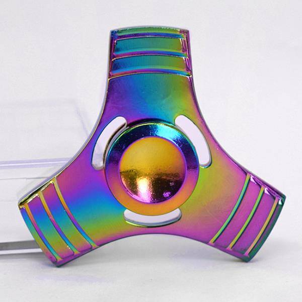 ECUBEE EDC Rainbow Fidget Hand Spinner Gadget Tri-Spinner Finger Focus Reduce S