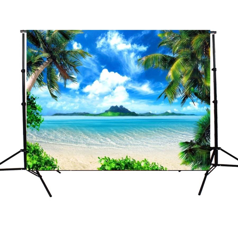 5X7ft Vinyl Sunshine Sea Beach Photography Backdrop Background Studio Photo Prop
